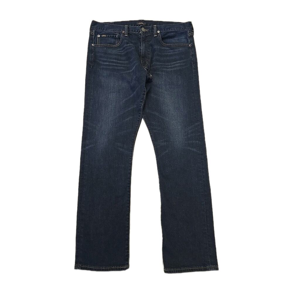 Polo Ralph Lauren Varick Slim Straight Jeans Mens 35x32 Dark Wash Stretch